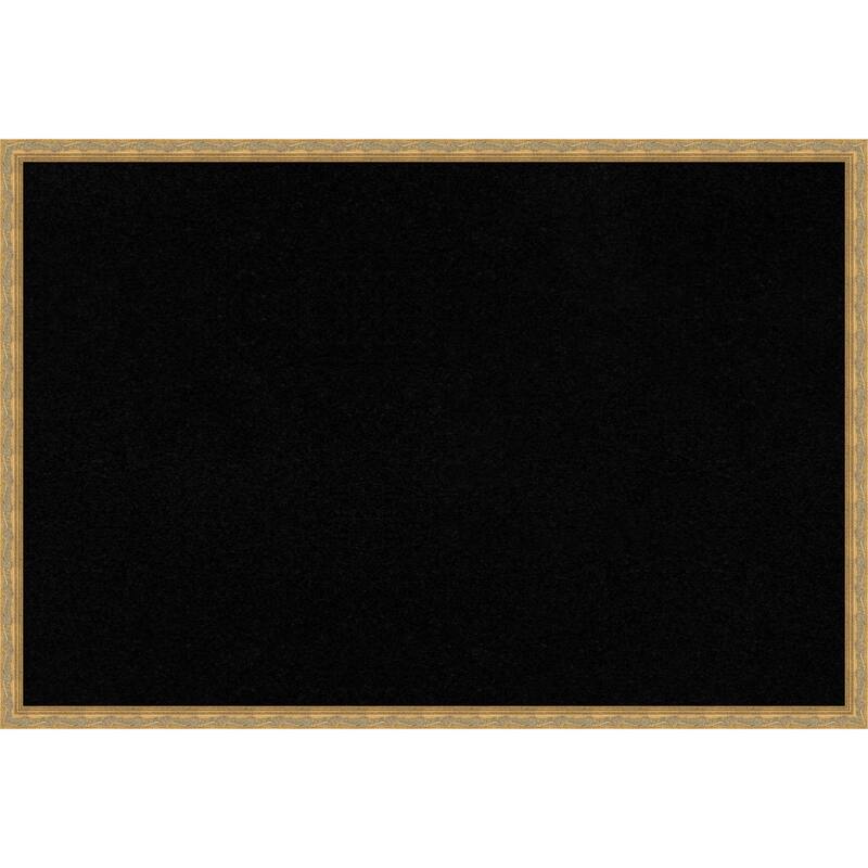 Mila Dark Gold Wood Framed Cork Board - Bulletin Board, Organization Board, Pin Board