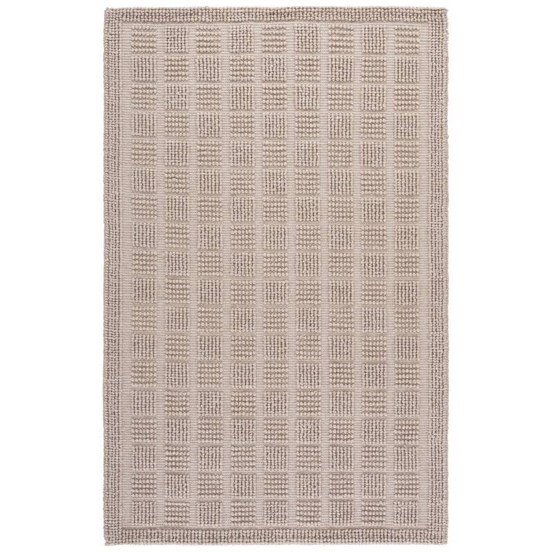 SAFAVIEH Handmade Natura Erjeta Raised Textured Wool Blend Rug - 5' x 8' - Beige
