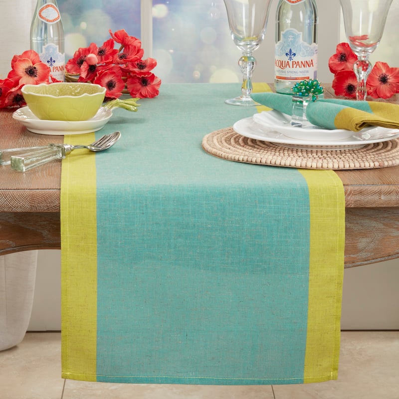 Multicolored Band Table Runner - 16"x72"