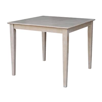 Solid Wood 36" x 36" Table in Washed Gray Taupe - washed gray taupe - washed gray taupe