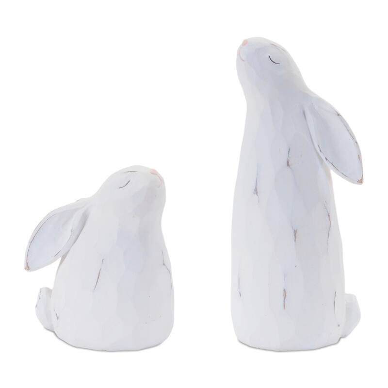 Solid Bunny Figurine Decorations - 8" - Set of 4