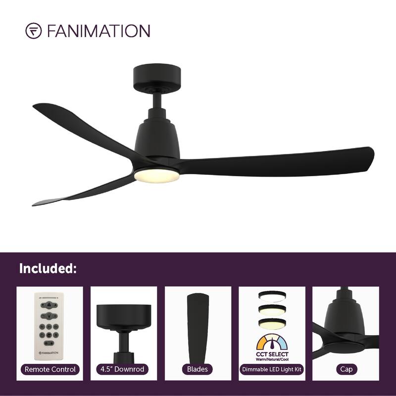 Kute 52 inch Indoor/Outdoor Smart Ceiling Fan with Remote