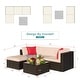 preview thumbnail 11 of 59, Homall 5 Pieces Patio Furniture Sets Outdoor Sectional Sofa Manual Weaving Rattan