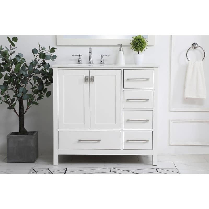 Elegant Lighting VF18836 Irene 36" Free Standing Single Basin Vanity