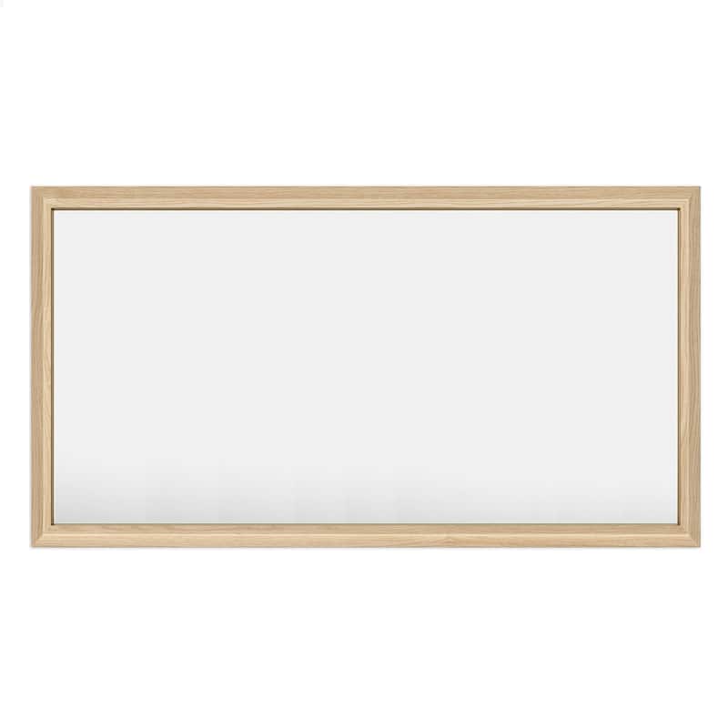 Beveled Metal Rectangle Framed Bathroom Vanity Tempered Glass Mirrors - 55" x 30" - Dark Brown