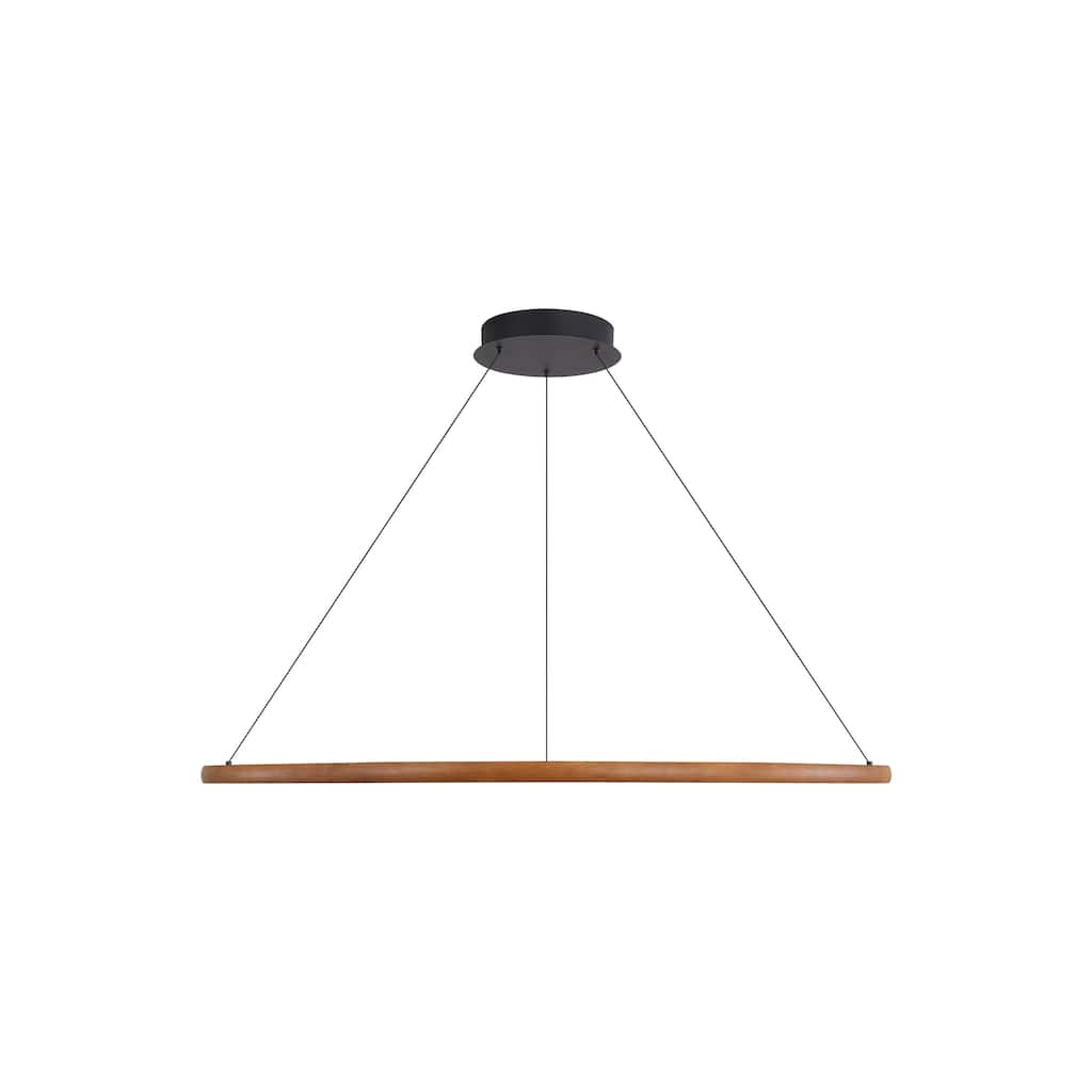 Veritas 47" LED Ring Chandelier in Driftwood - Gray