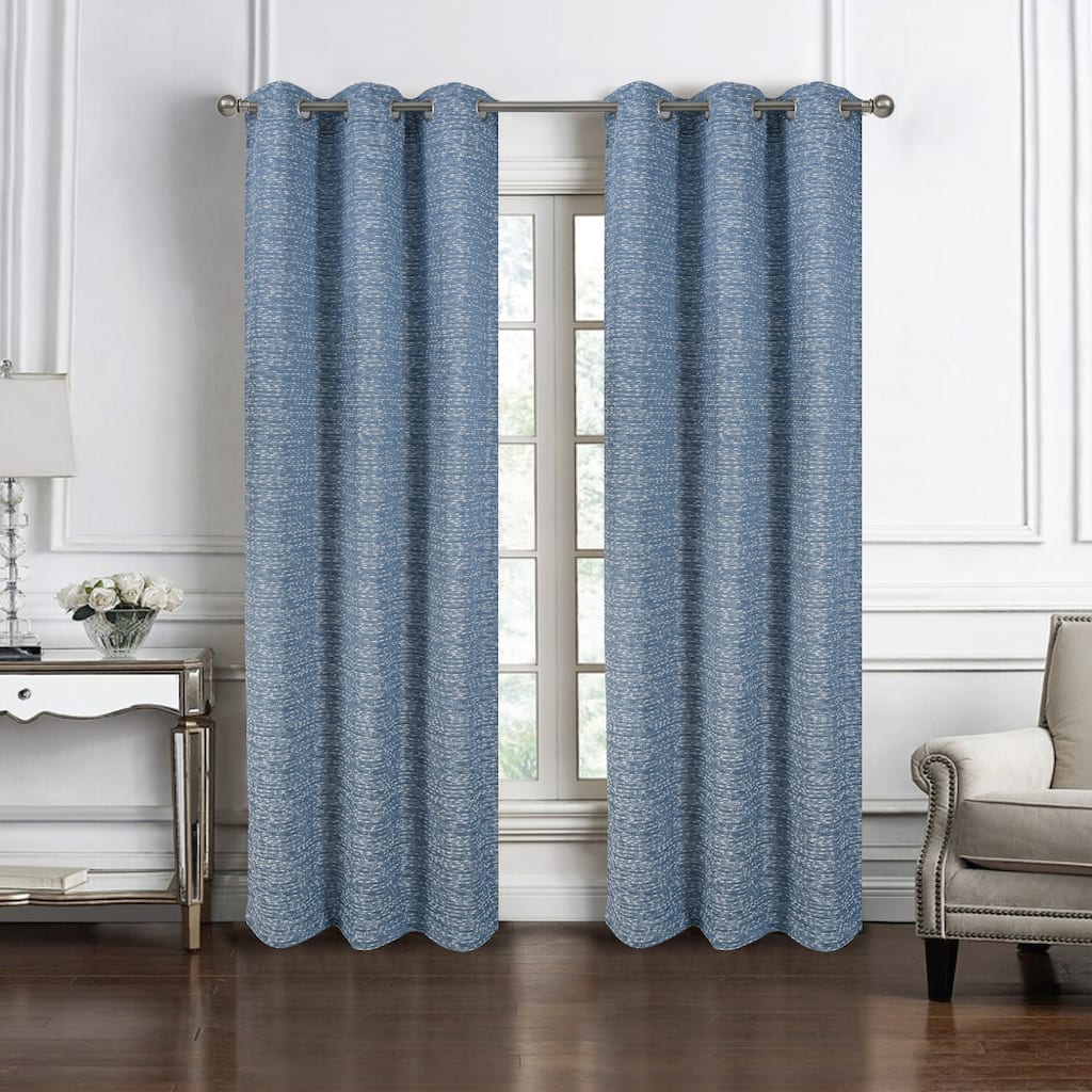 Roman Burlap Woven Jacquard Window curtain Panel Pair