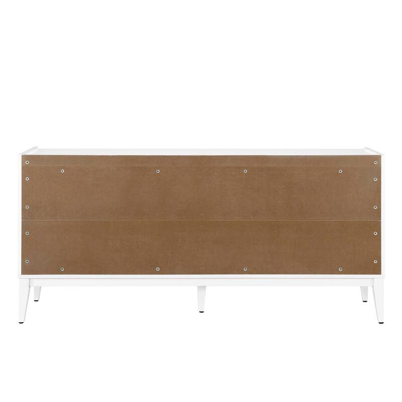Storage Cabinet Sideboard Wooden Cabinet with 4 Doors for Hallway, Entryway, Living Room, Bedroom, Adjustable Shelf