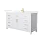 Option White / White Quartz Top / Brushed Gold Hardware
