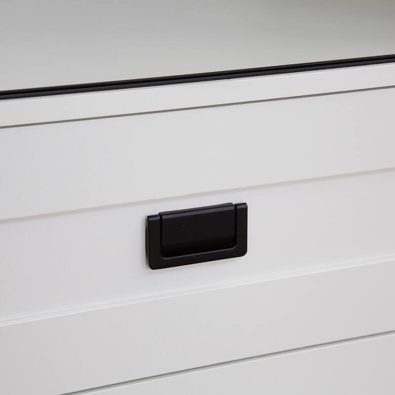 Classic Sliding Barn Door Wardrobe Bedroom Armoire Closet Clothing Storage Cabinet with Hanging Rod, Drawers & Open Shelves