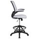 preview thumbnail 48 of 51, Mid-back Mesh Ergonomic Flip-up Arms Drafting Chair