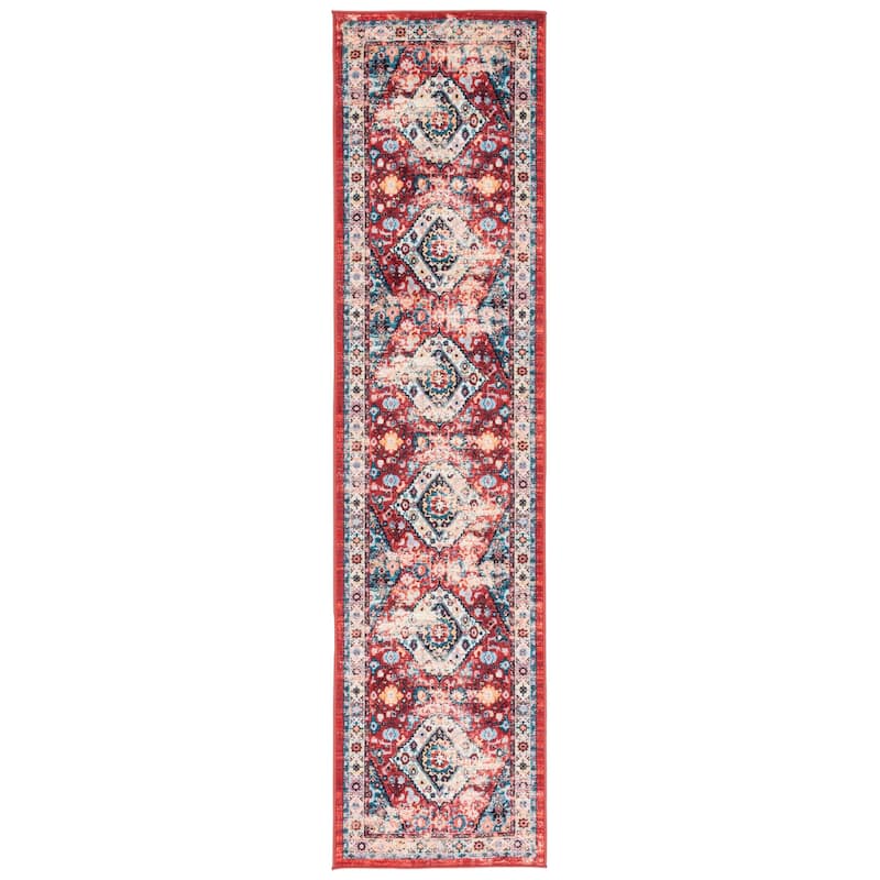 SAFAVIEH Riviera Machine Washable Slip Resistant Vertie Oriental Rug