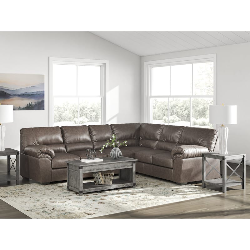 Signature Design by Ashley Whitlock Dark Brown 3-Piece Sectional - Right Facing