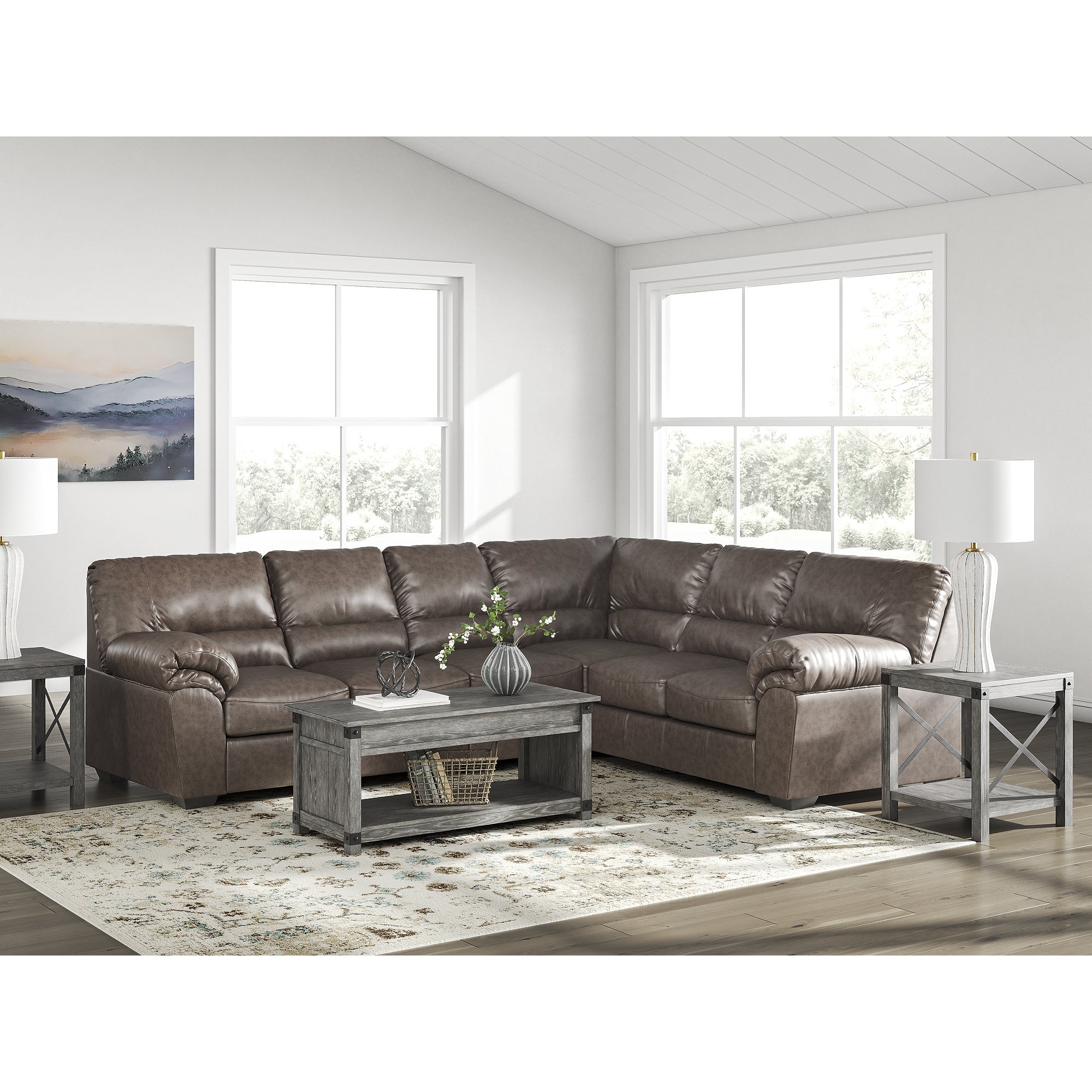 Signature Design by Ashley Whitlock Dark Brown 3-Piece Sectional