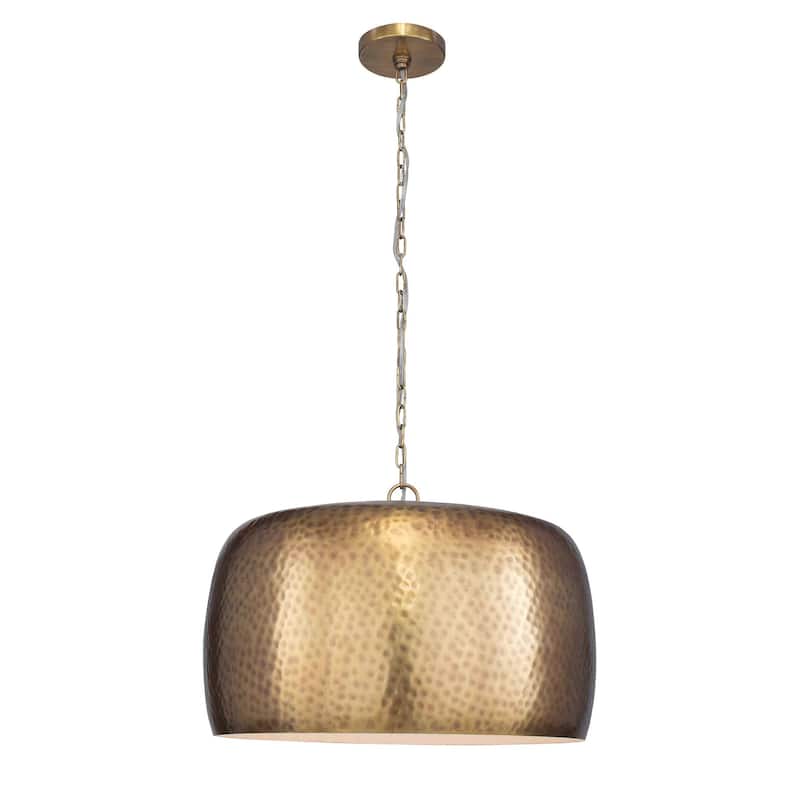 Uttermost 21610 Lemont 24" Wide Pendant with Hammered Metal Shade