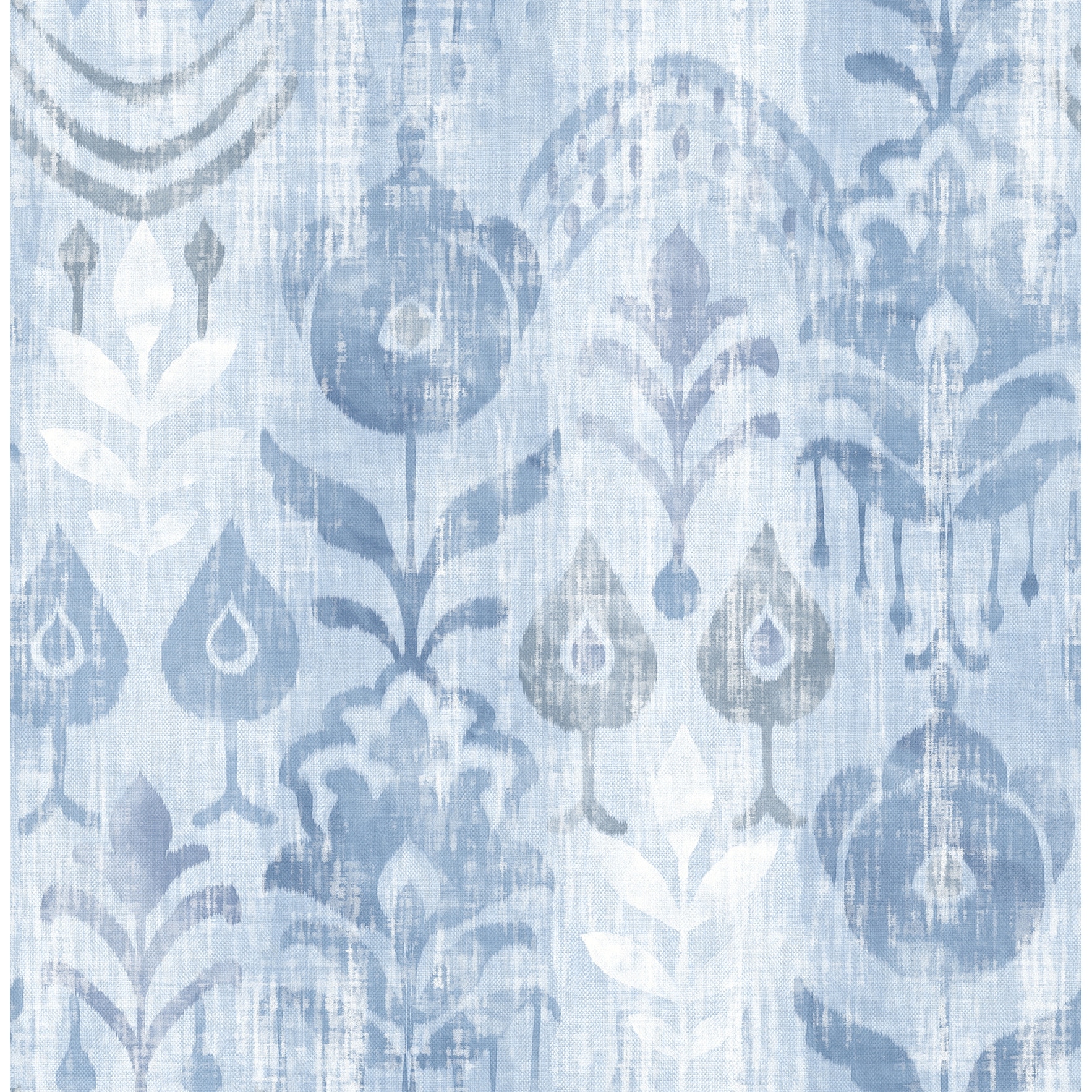 A-Street Prints Pavord Blue Floral Shibori Wallpaper
