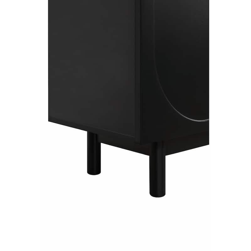 Minimalist TV Stand with Arch Cabinets for TVs Up to 78''