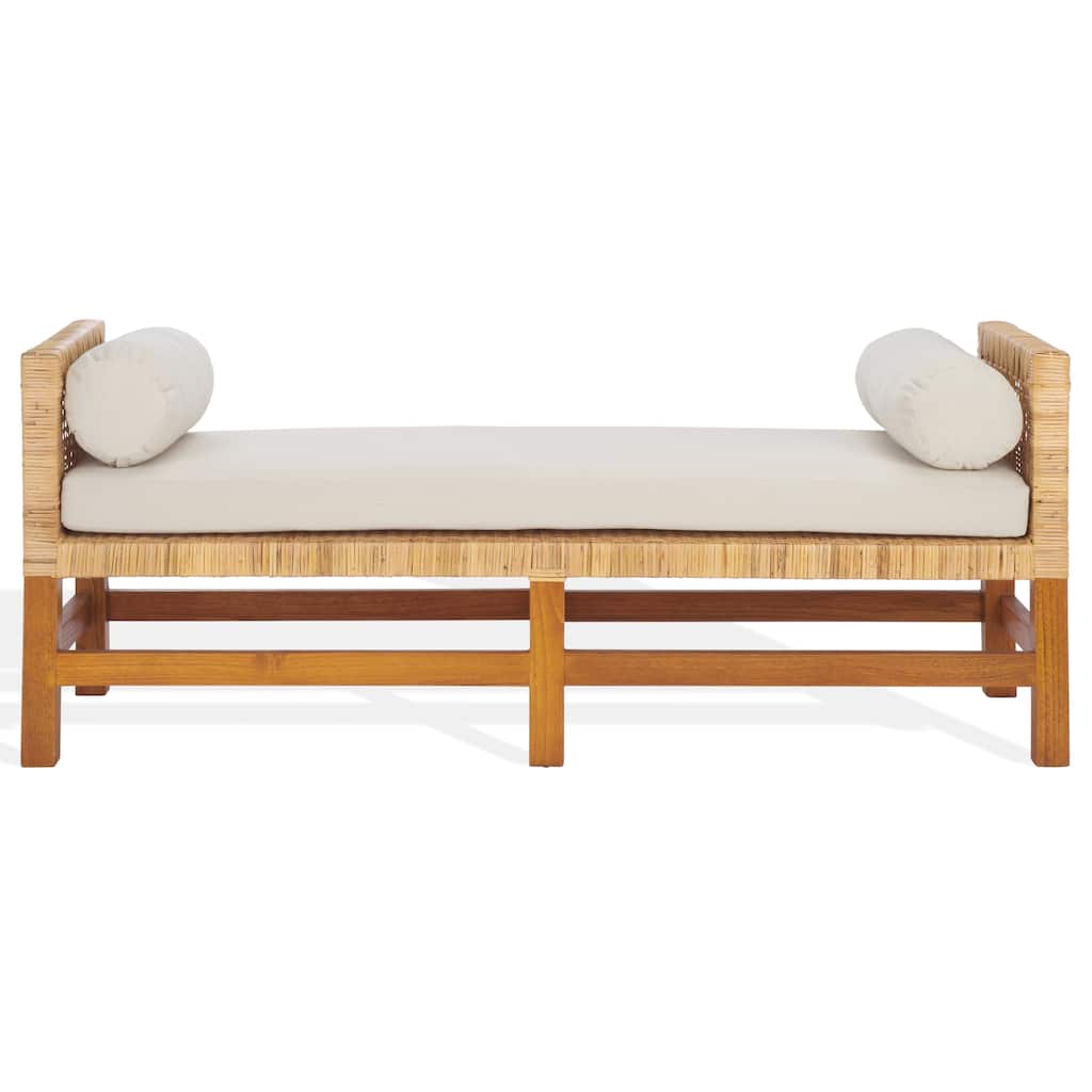 SAFAVIEH Couture Chrysene Teakwood Bench - 60"W x 21"D x 24"H