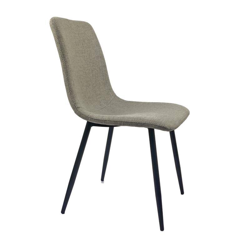 Modern Kitchen Upholstered Dining Chairs Set of 4 with Cushion Seat/Black Metal Legs