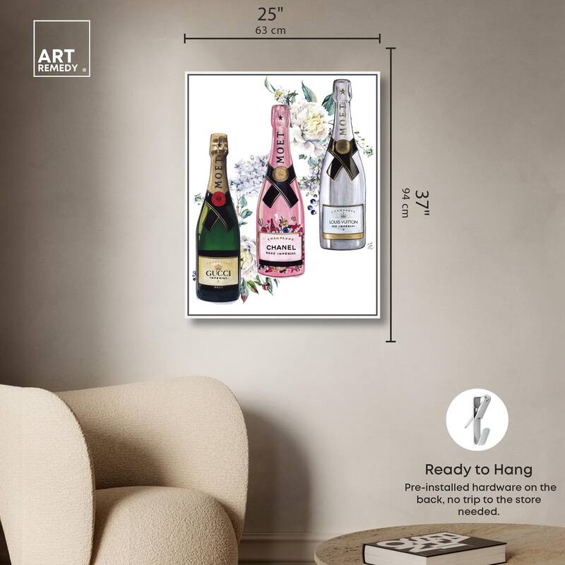 Doll Memories - Champagne Floral Canvas by Art Remedy