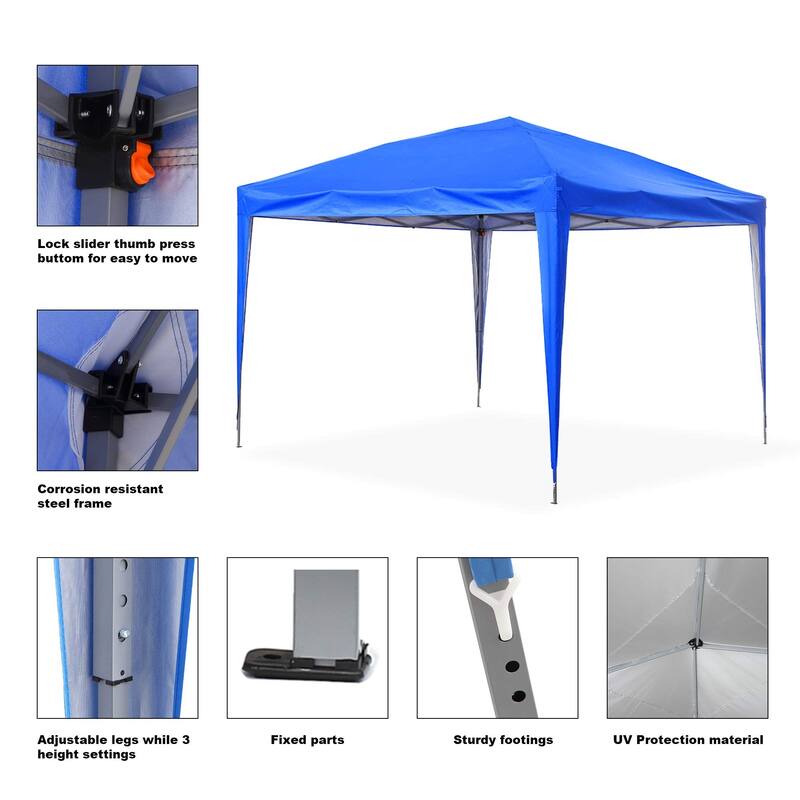Ainfox 10'x10' Pop Up Canopy Tent Outdoor Commercial Instant Gazebos Portable Shelter Canopies