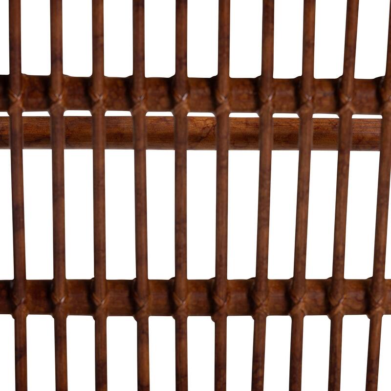 Rio Natural Rattan Dining Chair - Handwoven Wicker Accent Side Chair with Removable Cushion, for Dining Room or Accent Seating