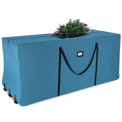 Hearth & Harbor Premium Rolling Christmas Tree Storage Bag - 60"x25"x20"
