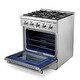preview thumbnail 9 of 11, Cosmo Commercial-Style 30 in. 3.5 cu. ft. Gas Range with 4 Italian Burners, Convection Oven in Stainless Steel