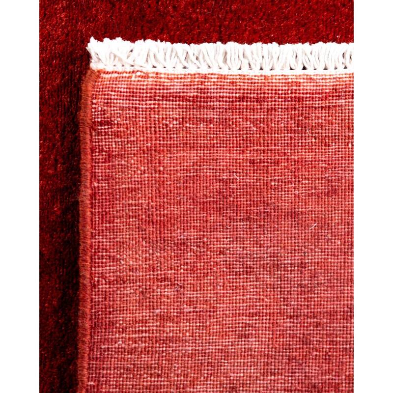 Contemporary Overdyed Wool Hand Knotted Runner - 2' 6" x 4' 2"