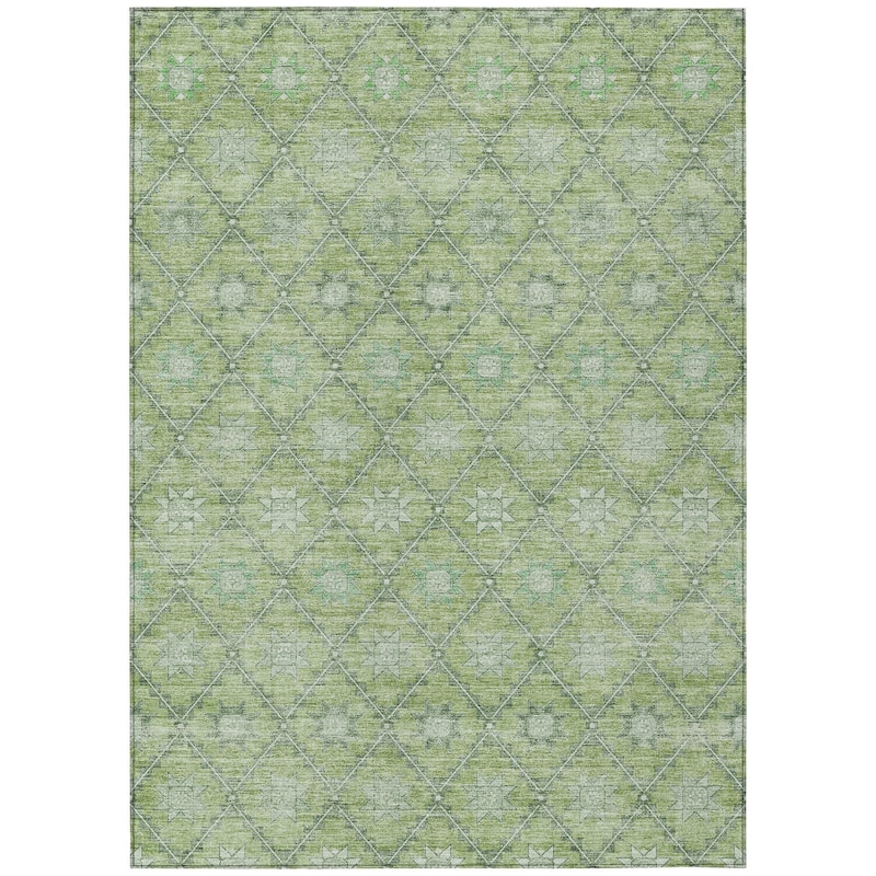 HomeRoots Floral Transitional Rectangle Outdoor Rug