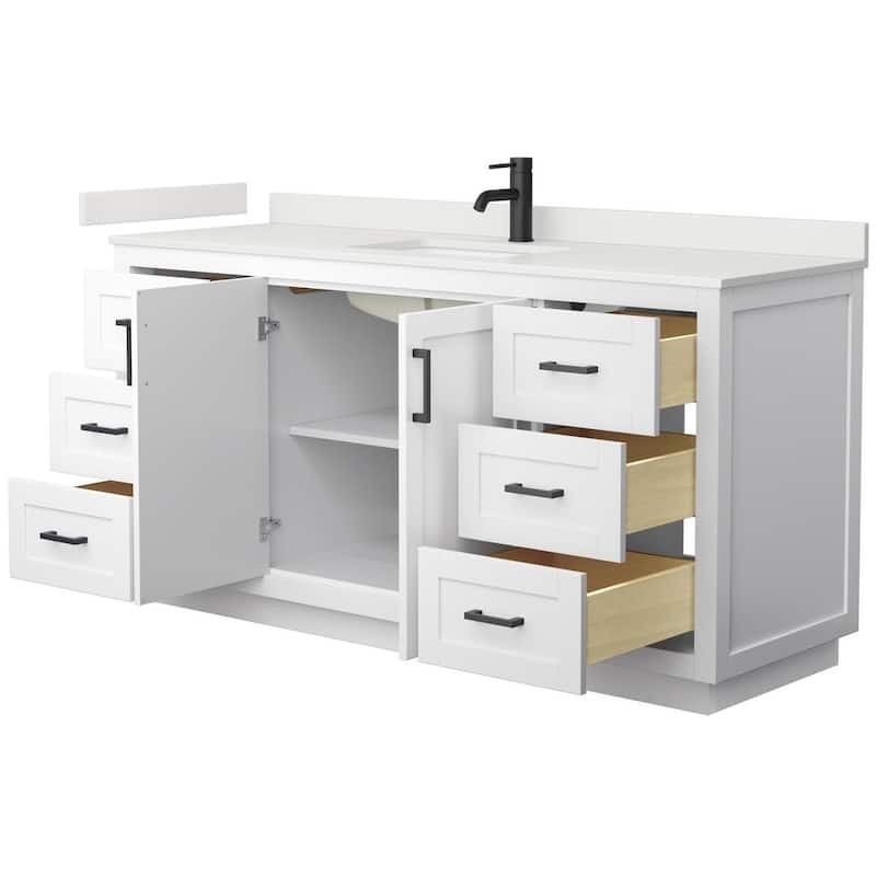 Wyndham Collection WCF292966S-QTZ-UNSMXX Miranda 66" Free Standing