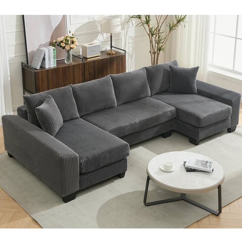 114" Sleeper Sofa U Shaped Sofa
