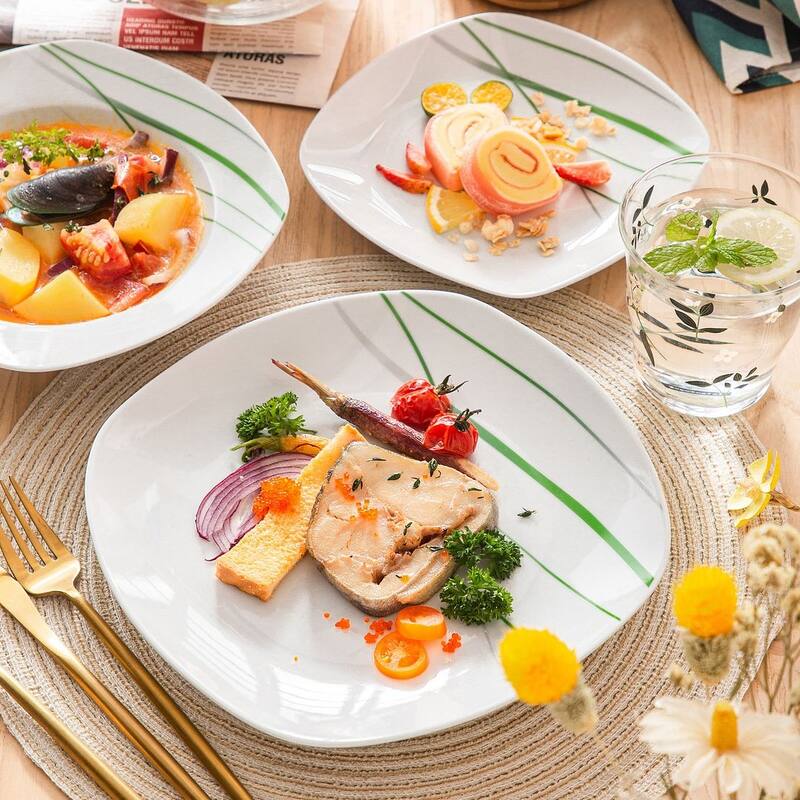 VEWEET Aviva Porcelain Dinnerware Set (Service for 6)