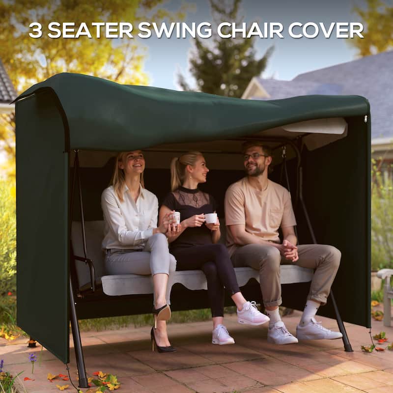 Outsunny Large Outdoor Swing Chair Cover for your Garden & Patio Furniture, Protects Against the Wind, UV Rays, & Water