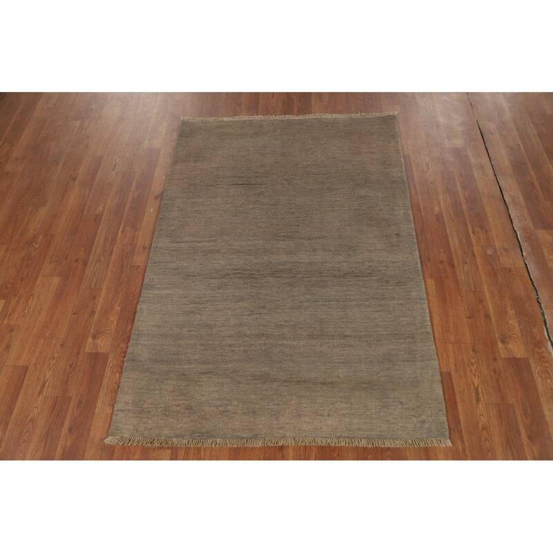 Modern Gabbeh Oriental Foyer Rug Handmade Acent Wool Carpet - 3'3"x 4'10"