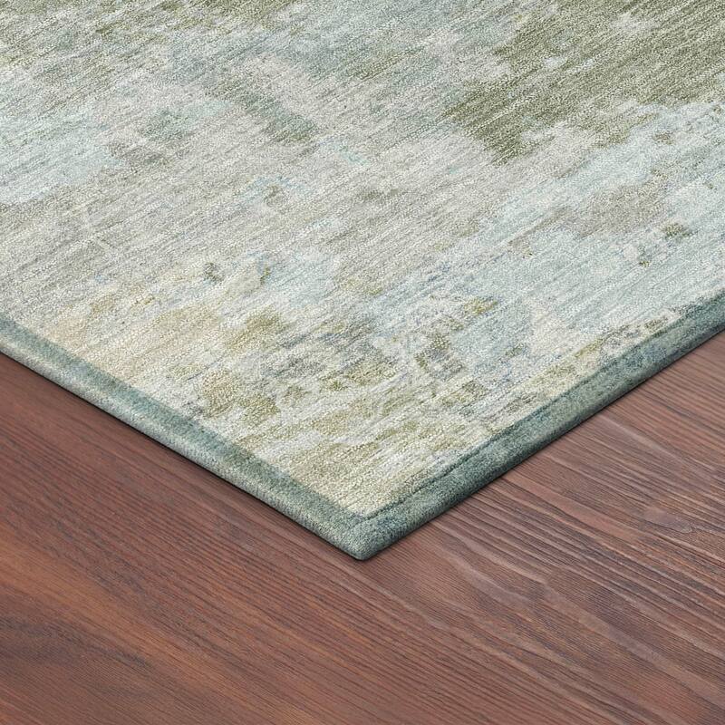 Machine Washable Indoor/ Outdoor Chic Modern Chantille Rug