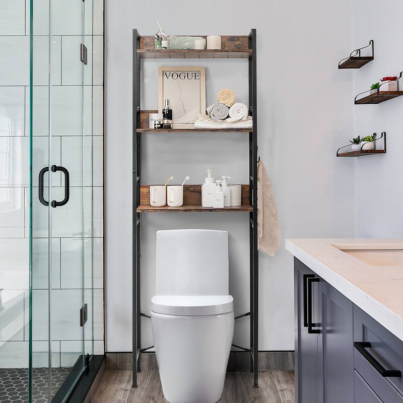 Costway 3-Tier Over-The-Toilet Storage Rack Bathroom Organizer Space - See Details