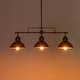 preview thumbnail 8 of 36, 3-Light Industrial Farmhouse Dome Pendant Metal Linear Kitchen Island Pendant Light Oil Rubbed Bronze Finish