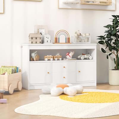 Toy Storage Organizer Storage Chest w/Drawers & Closed Cabinets