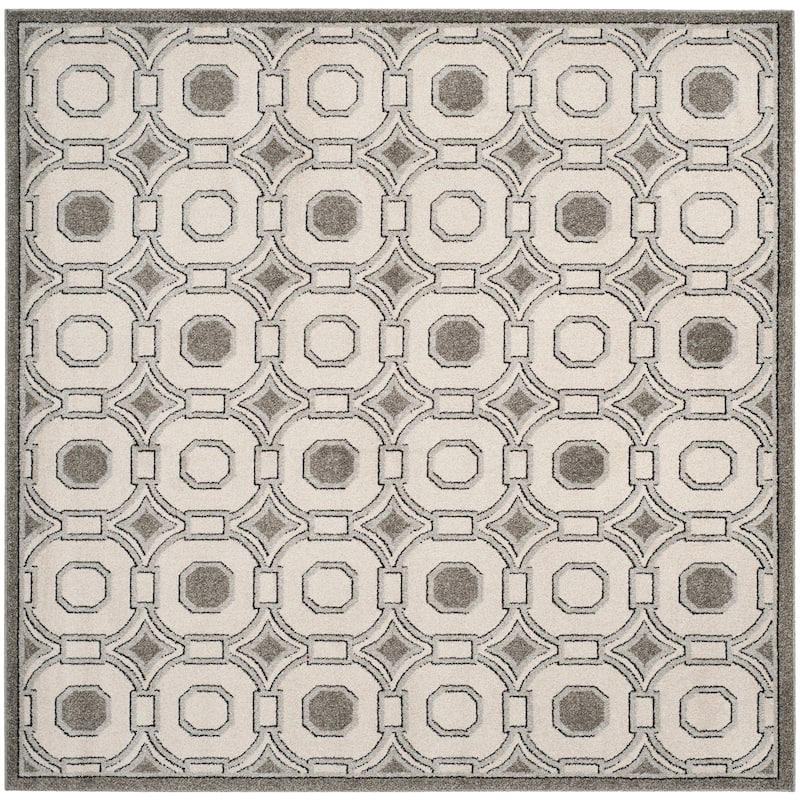 SAFAVIEH Amherst Seena Modern Rug - 7' Square - Ivory/Grey