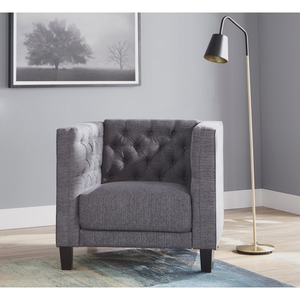 slide 2 of 16, Lifestorey Modern Chesterfield Back Accent Chair