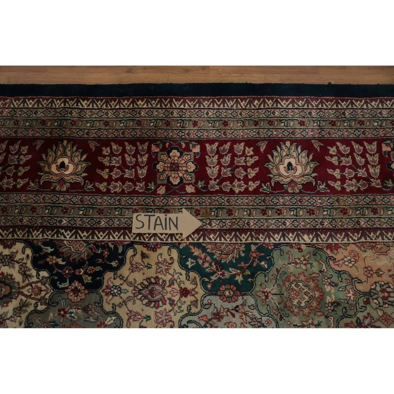 Hand Knotted Oriental 100% Wool Carpet Traditional Floral Multi-Colored Agra Area Rug - 17' 4'' X 11' 6''