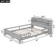 preview thumbnail 9 of 13, Full Size Floor Bed Platform Bed with Guardrail and Storage Headboard for Kids, Toddler