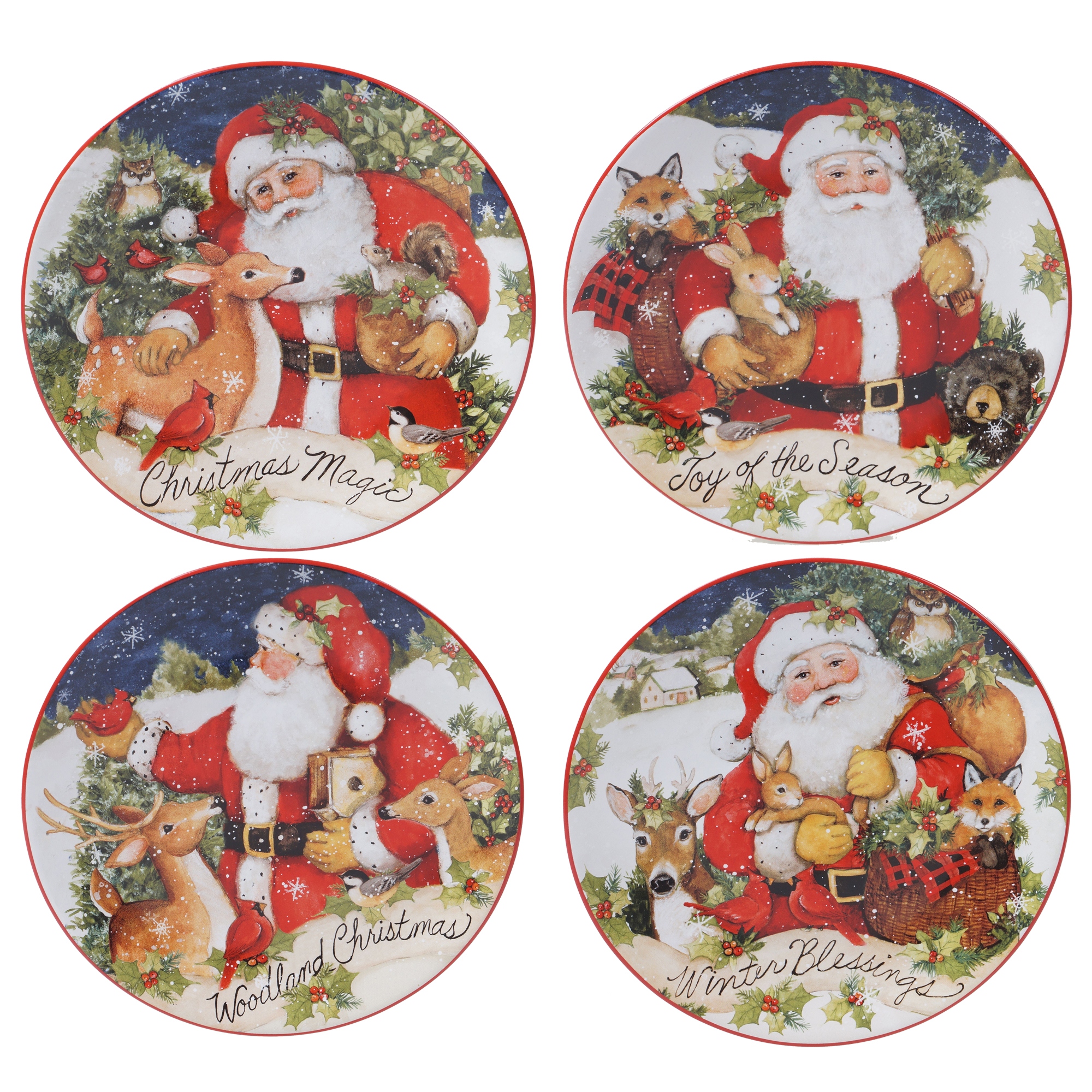 Santa claus plates cheap