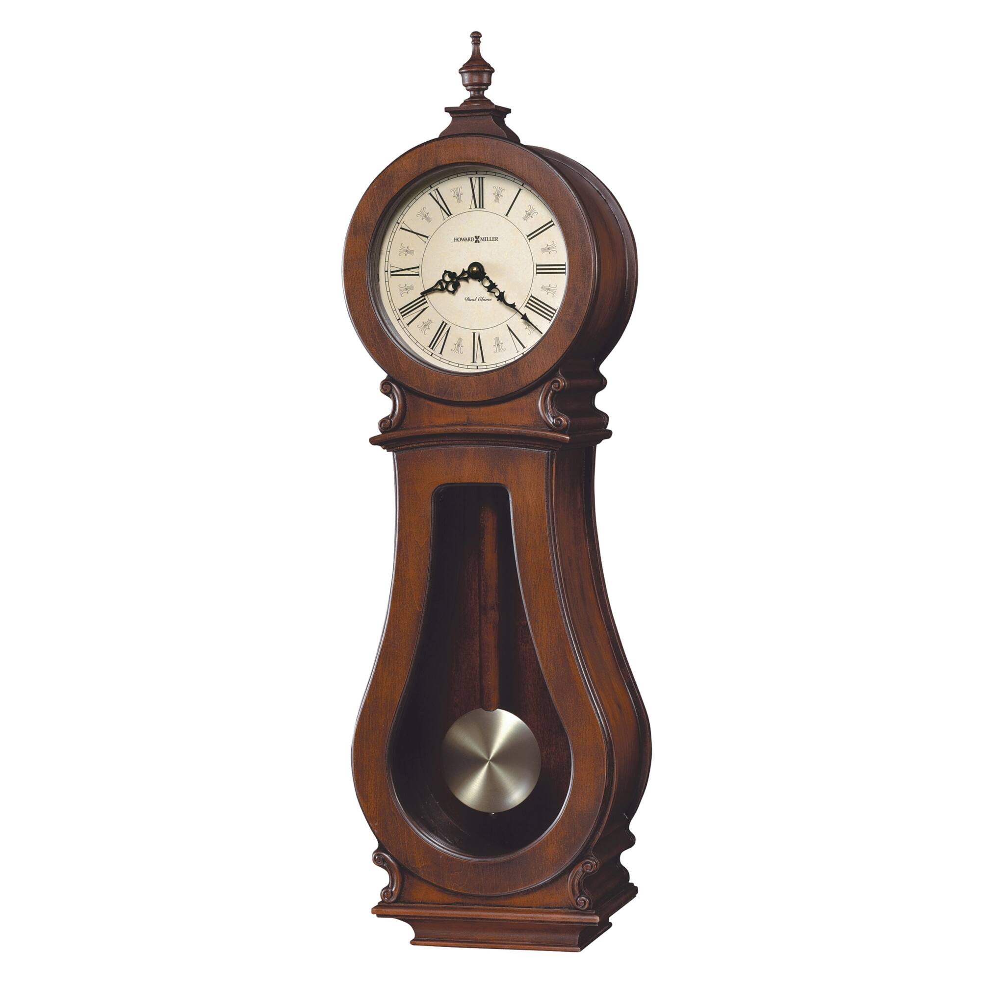 Howard Miller Vintage Arendal Chiming Wood Wall Clock with Pendulum