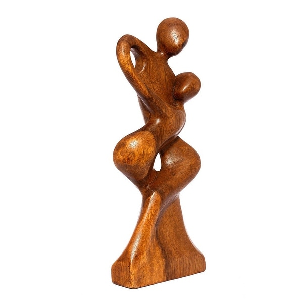 12" Wooden Abstract Sculpture Statue Hand Carved "Forever Mine" Gift Home Decor 