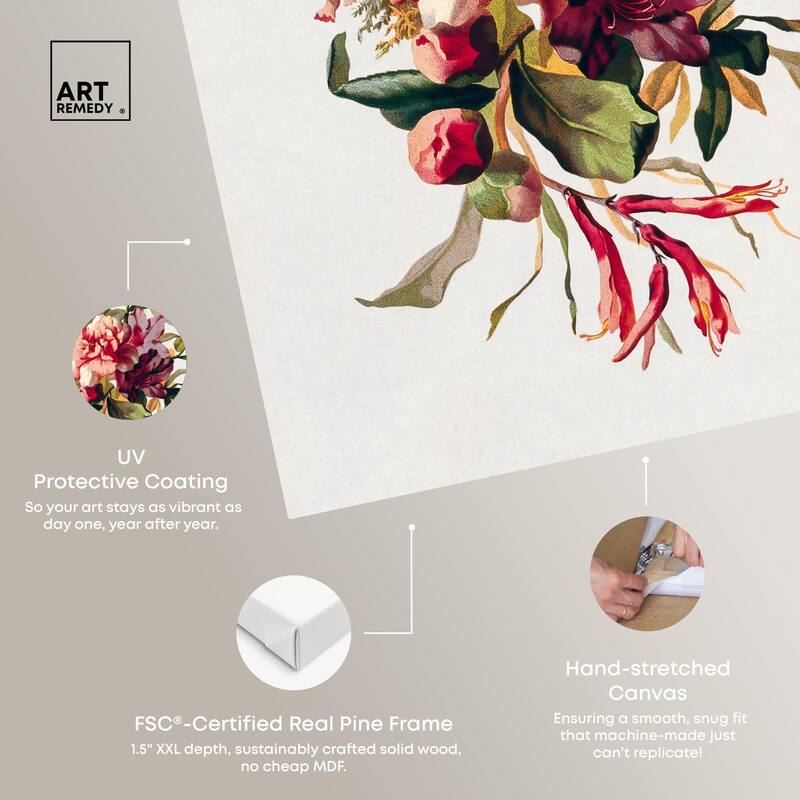 Winter-Flowering Plants Canvas by Art Remedy, Gallery Wrapped