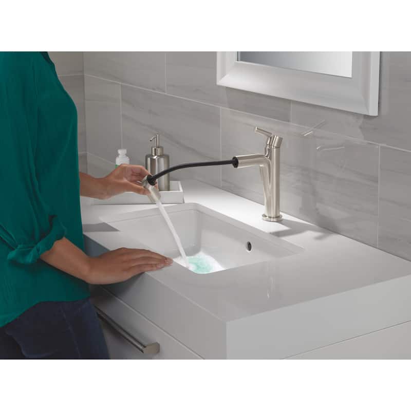 Delta 15849LF-PD Nicoli 1.2 GPM Single Hole Bathroom Faucet with Pull