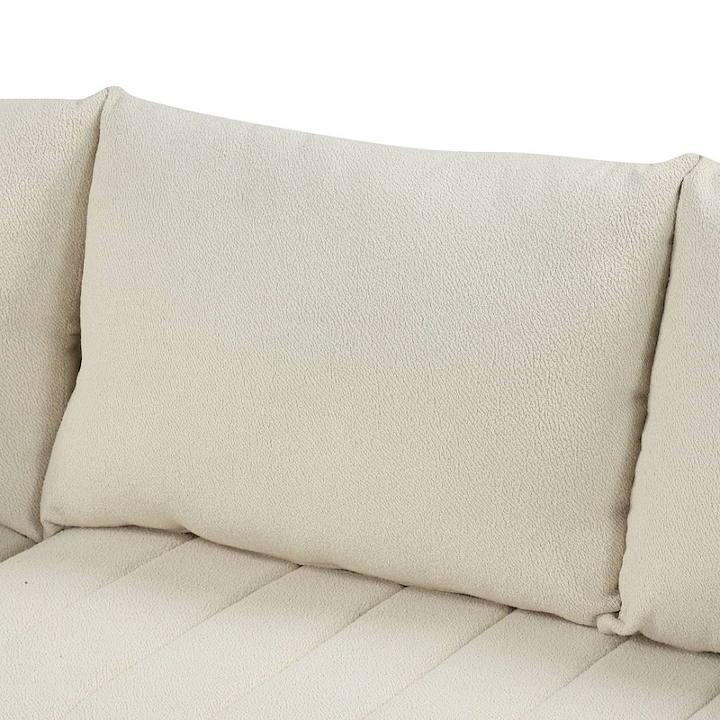Upholstery Sleeper Sectional Sofa with Movable Storage Ottoman, L-shaped Sectional Pull Out Sofa Bed