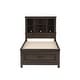 preview thumbnail 3 of 7, Thornwood Hills Rock Beaten Grey Twin Bookcase Bed